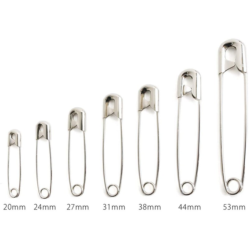 MERZEN AC110-0 Safety Pins, Silver, 0.9 inches (24 mm), 100
