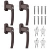 GETLITOOL Lockable Window Handles, Pack of 4 Aluminium Window Lock