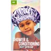 Donna Gorro Ducha Acondicionador Satén Sedoso Niña Mujer Impermeable Reversible Tejido Doble Cara Color Medianoche