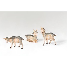 Fontanini by Roman, 3.5" Scale 3 Pc Goat Figure Set, Nativity Accessories