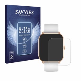 Savvies Screen Protectors for Ice-Watch ICE Smart 021413 1.85 Inch Ultra Transparent Pack of 6