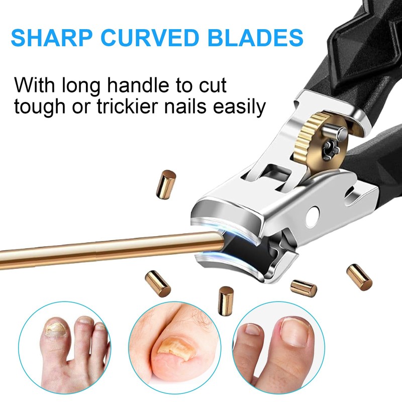 Set of 3 Nail Clippers with Sharp Angle in the