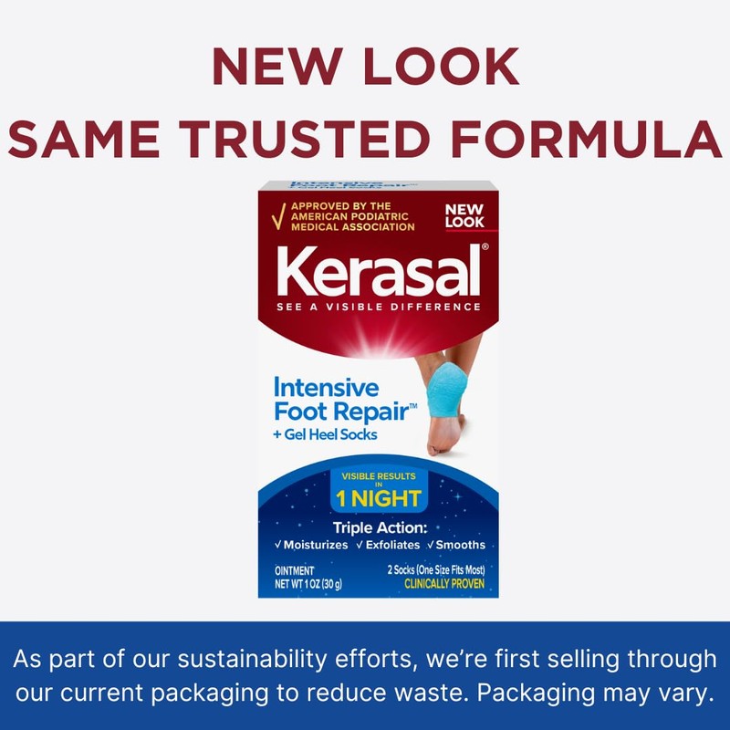 Kerasal Intensive Foot Repair Skin Healing Ointment, 1 Oz and