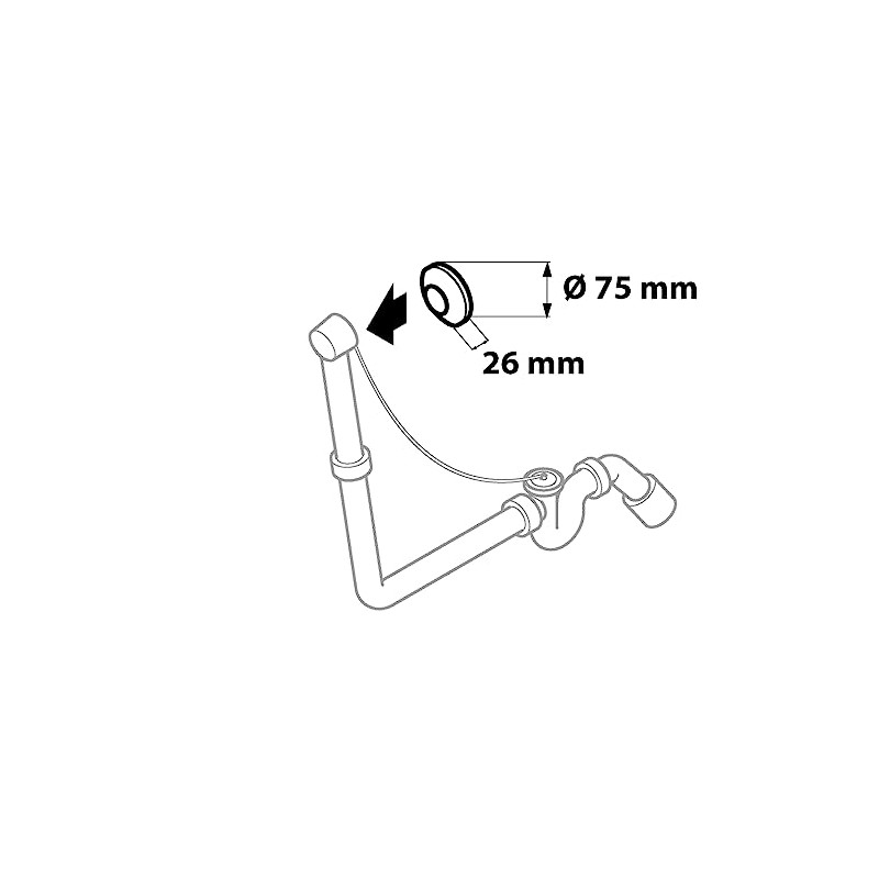 Rosette for Bath Overflow Acrylic
