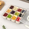 Snackle Box Container12-Compartment with Lid and Handle Divided Serving Snackle