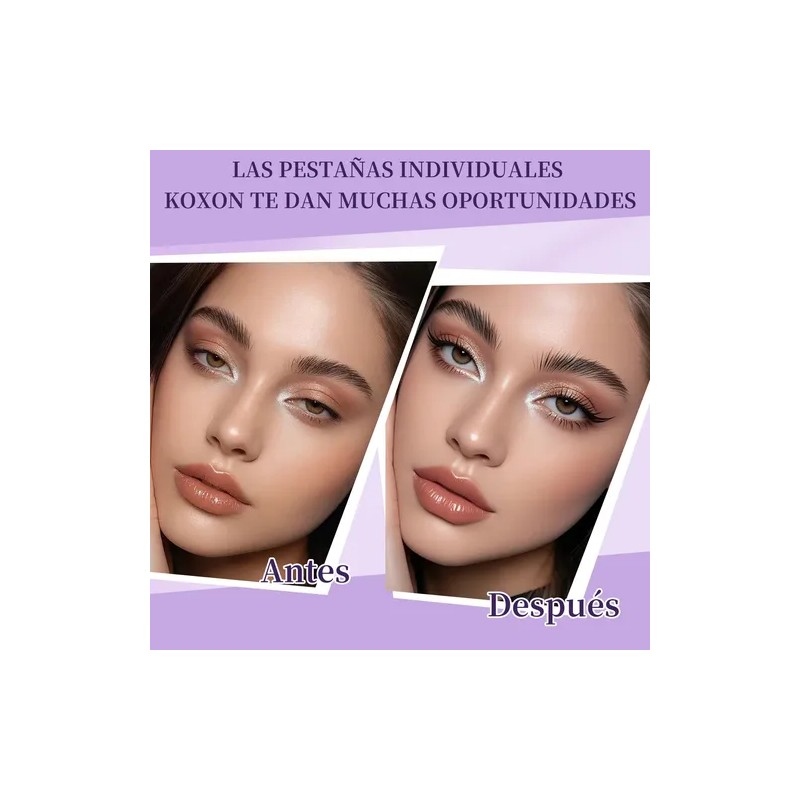 120pzs Extensiones Pestañas Raíces Curvatura D 8-18mm, K28