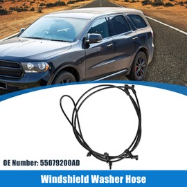 X AUTOHAUX Front Windshield Washer Hose for Jeep Grand Cherokee for Dodge Durango 2011-2015 55079200AD Rubber Windshield Washer Hose W/O Nozzle Anti Crack No Deform