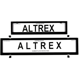 Altrex Number Plate Protectors - Ultimate Premium/european Comb Black Nolines 6NLEP