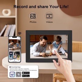 HE Baixu elx 10.1 Inch WiFi Digital Picture Frame, Smart Electronic Digital Photo Frame with 1280 * 800 HD Touch Screen, It Has Picture Frame Digital Slideshow,Digital Picture Frames Load from Phone