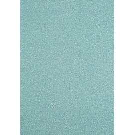 Florence Glitter Paper for Crafts - Aqua - Blue - Paper Crafts Pack of 5 - A4 Craft Paper with Glitter for Scrapbooking, Punching and Card Making - 250 gsm