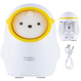 M&G Electric Pencil Sharpener, Portable Pencil Sharpener Battery/USB Dual Power Operated Sharpener for Pencils Kids Students Home Classroom School Office (Cute Bear)