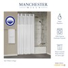 Manchester Mills Protect360° Satin White Ribbon Hook Free Shower Curtain