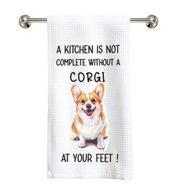 QSLEUNG Funny Corgis Kitchen Gifts for Women, Cute Corgi Kitchen Dishcloths Towels, Birthday for Dog Lovers, 24 * 16 Inch