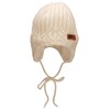 Sterntaler Girls Knitted Hat Leaf Pattern Hat, ecru