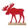 Melrose Moose Christmas Tabletop Decorations - 9.5" - Set of