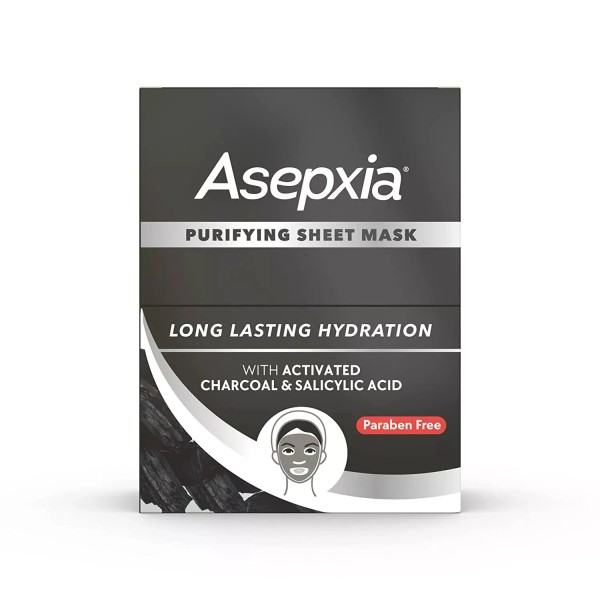 ASPEXIA OIL FREE PURIFYING SHEET MASK W/ ACTIVATED CHARCOAL 10
