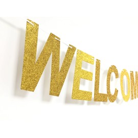 Andgo Welcome Home Banner for Home Decoration Family Party Supplies Photo Booth Props