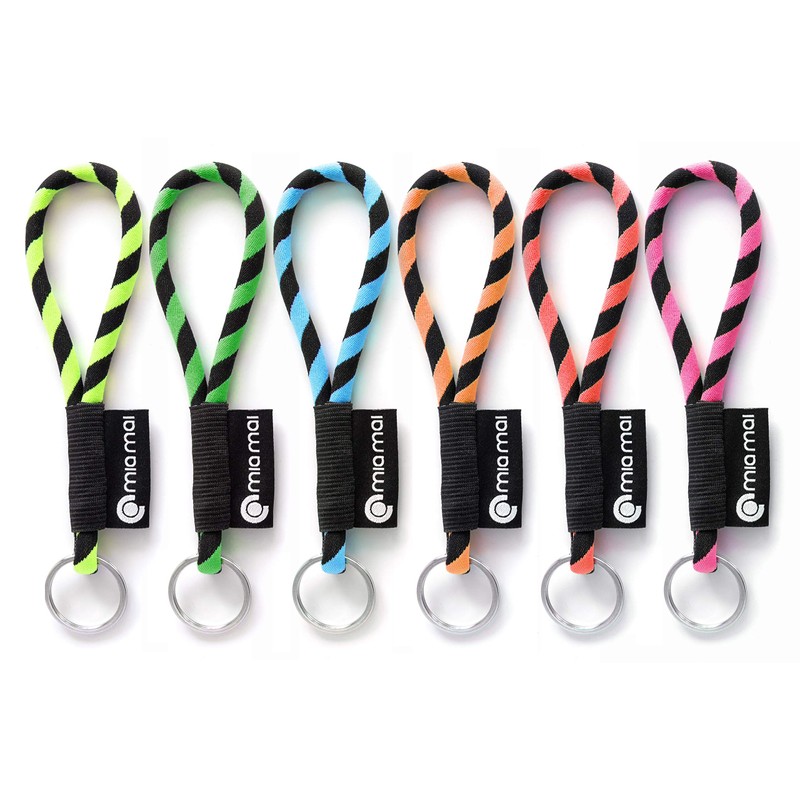 Mia Mai Tubular Lanyard (Yellow/Black, 15 cm), Key Ring Keyring