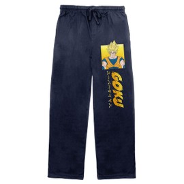 Bioworld Dragon Ball Z Goku Character Adult Navy Graphic Pajama Pants-XXL