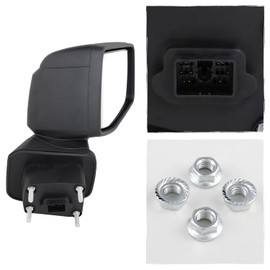 AKKON - Fits 2019-2022 GMC Sierra 1500 Power Glass Heated Manual Folding Towing Black Mirror Pair w/Temerature Sensor