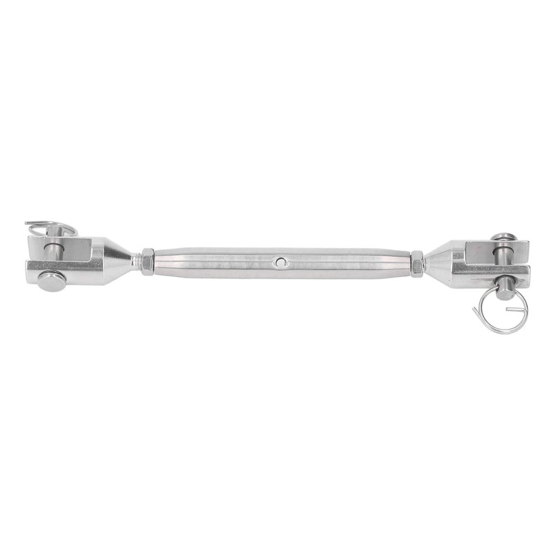 2PCS M8 Thread Stainless Steel Turnbuckle Wire Rope Tensioner Marine