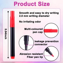 XOYTN 24pcs Chalk Pens for blackboards，12 Colours Fine Tip Wipeable Liquid Chalk pens Dry Erase Chalkboard Pens for Glass Window Menu Board Signs Drawing Writing