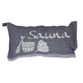 Jokipiin Sauna Cushion and Travel Pillow, 40 x 22 cm, Linen/Cotton, Made in Finland