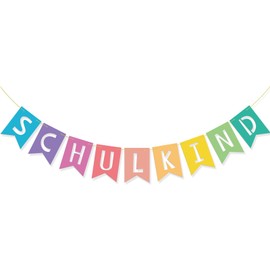 COLOFALLA Schulkind Girlande Banner Bunt Einschulung Banner Mädchen Junge Aushöhlen Schulkind Deko Einschulung Girlande Schulanfang