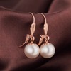 Pearl Earrings Rose Gold Pearl Earrings Pearl Leverback Earrings Silver