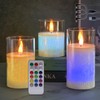 LEDHOLYT Flameless candle, USB Rechargeable Pillar Candle, LED Fake Electric