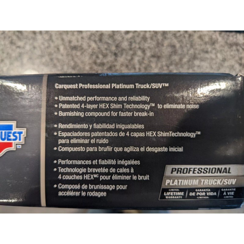 Carquest Professional Platinum Ceramic Brake Pads - Rear (4-Pad Set)