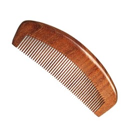 Hair Brush Made of Gold Green Sandalwood, 12 cm Moon-Shaped Head Massage Brush, Anti-Static, Prevents Hair Breakage, Detangling Brush for Women, Head Acupressure for Dry and Normal Hair