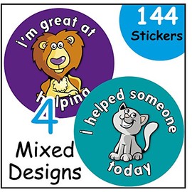 Reward stickers, Children, School, Nursery, "Helping Award"