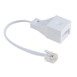RJ11 to BT Socket Adapter Standard RJ11 Plug to BT Telephone Socket Landline Port Converter Phone to Ethernet Connector for 6P4C Telephone, FAX Machine, Phones, Modems, Routers & Printers