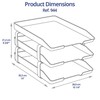 Acrimet Traditional Letter Tray 3 Tier Front Load Plastic Desktop