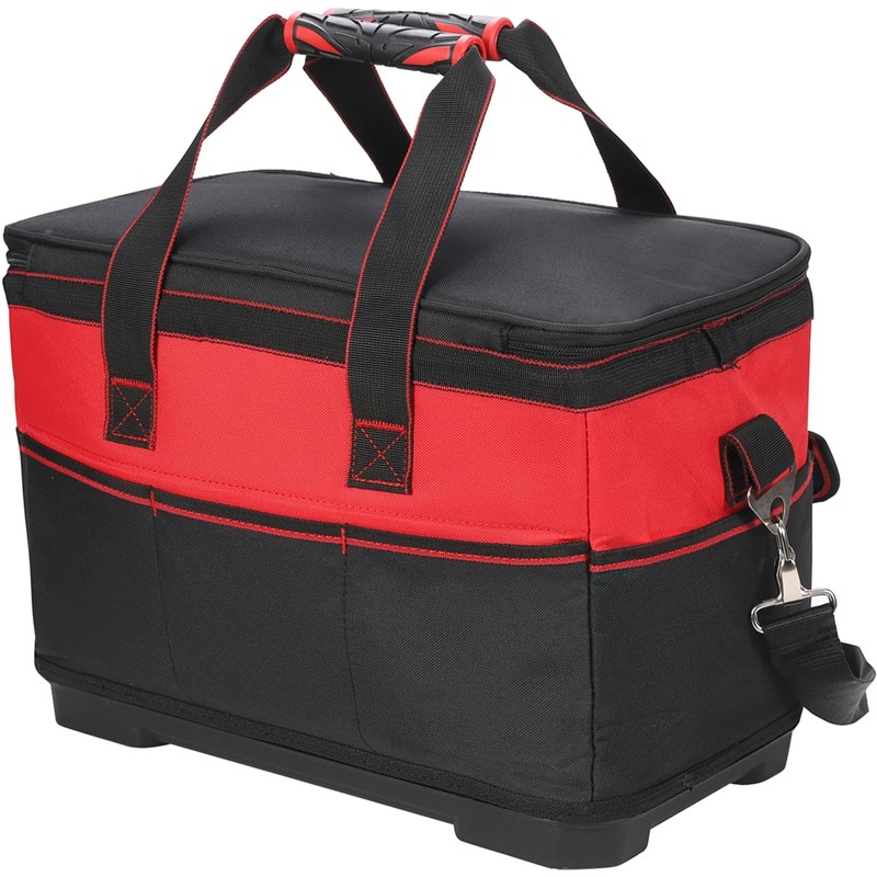 17 Inch Tool Bag with Adjustable Shoulder Strap,Wide Mouth Tool