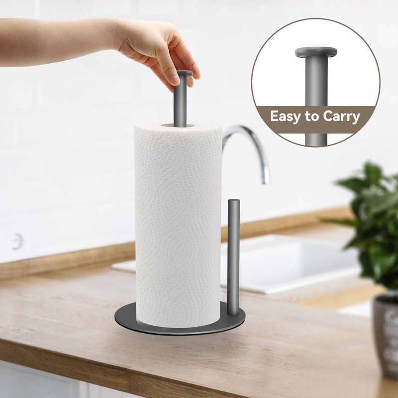 Paper Towel Holder Countertop, Standing Paper Towel Roll Holder for