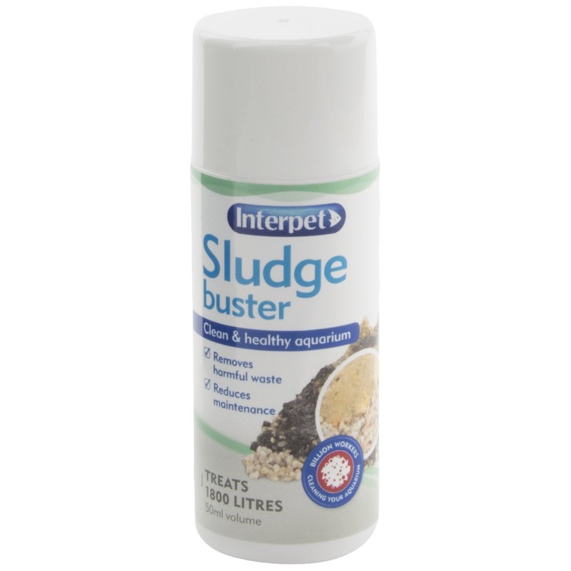Interpet Sludge Buster Aquarium Treatment, 50 ml, Removes Harmful Waste,
