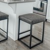 PHI VILLA Bar Stools Set of 3 - Thick Cushion