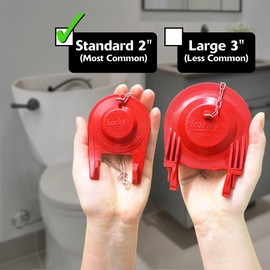 Korky Plus Standard 2-Inch Toilet Flapper - Long Lasting Rubber - Easy to Install - Made in USA, 2001BP