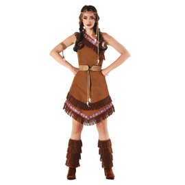 Fun Shack Native American Costume Women, Native American Dress for Women, Warrior Princess Costume Women, Large