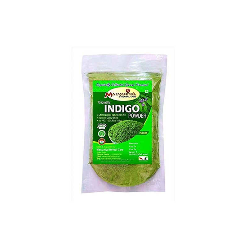 Organic Indigo Powder (Indigofera Tinctoria) 250 Grams Hair Color By