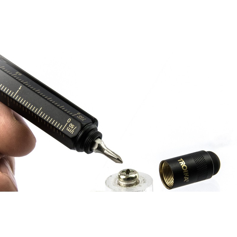 Troika CONSTRUCTION Multitasking Ballpoint Pen - PIP20/BG - Black/Gold -