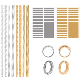 46pcs Ring Size Adjuster, Invisible Ring Sizers for Loose Rings Spiral Ring Tightener Ring Adjuster Ring Sizer Measuring Tool for Wide Rings