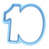 Sweet Prints Inc Number 10 (outline) Cookie Cutter - Dishwasher