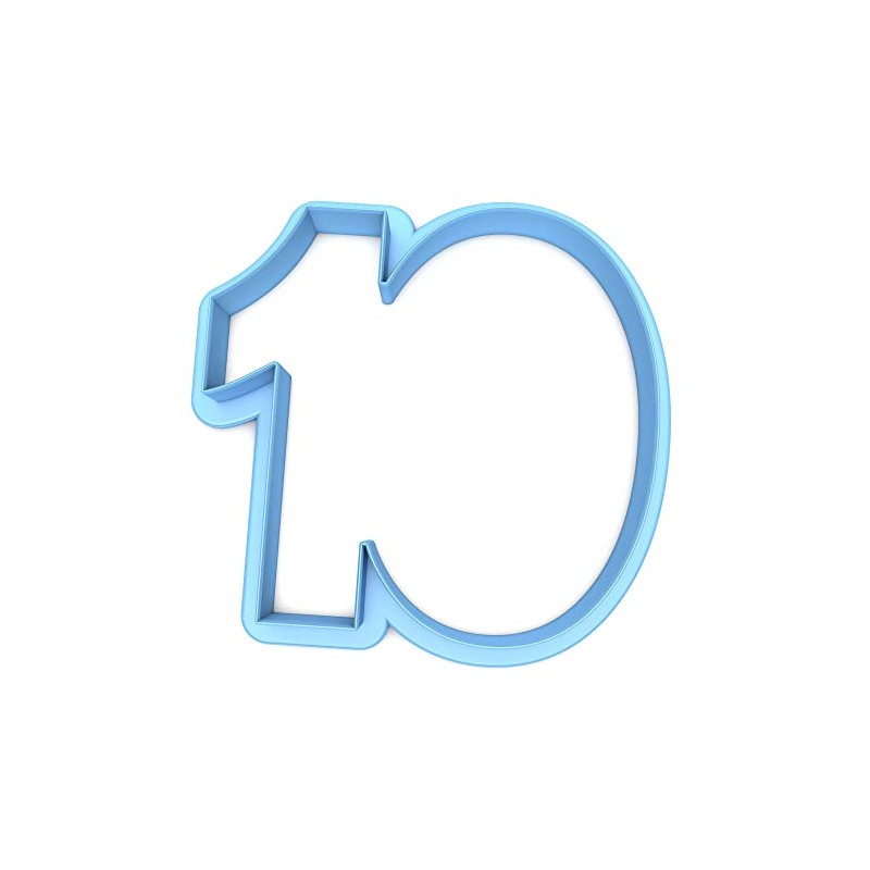 Sweet Prints Inc Number 10 (outline) Cookie Cutter - Dishwasher