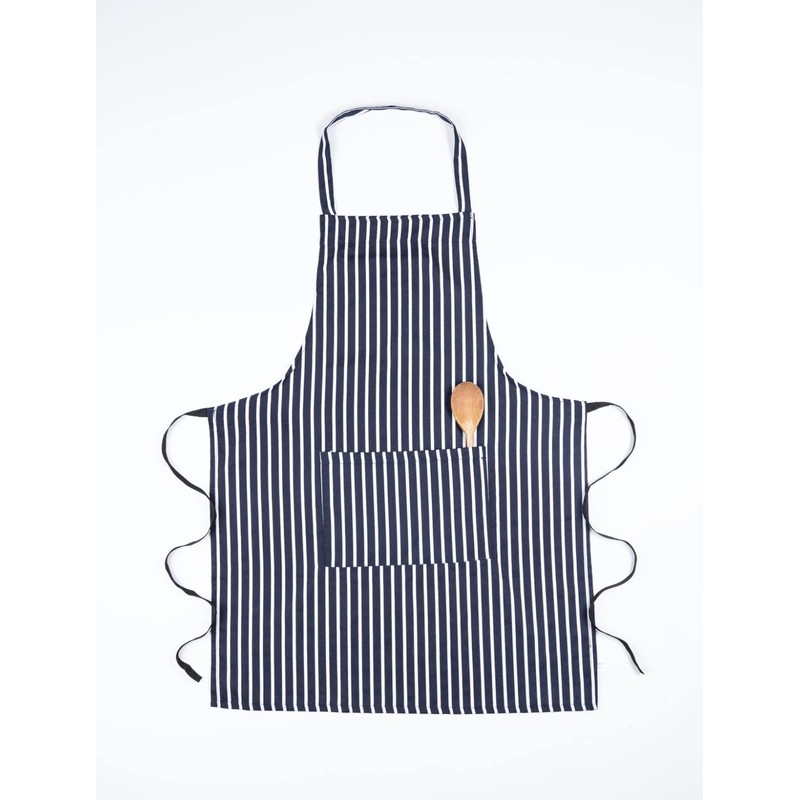 Maria Luxury Bedding & Linen Navy Unisex Adjustable Apron Bib