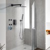 LCEVCGK Shower Faucet Set, Matte Black Rainfall Shower System Complete