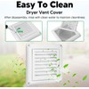 Funmit 4" Louvered Vent Cover Stops Birds Nesting for Outside