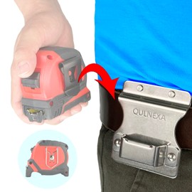 Tape Measure Holder,Tape Measure Clip,Tape Measure Holster, Measuring Tape Holder for Belt,Belt Tool Pouch Clip Holster, QULNEXA Belt Clip Drill Holder